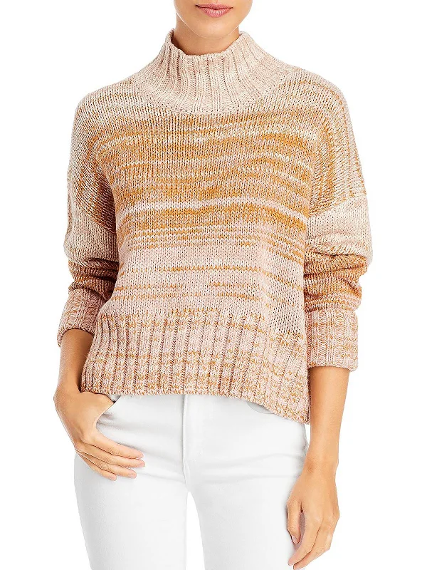 Blair Womens Shaker Knit Ombre Turtleneck Sweater