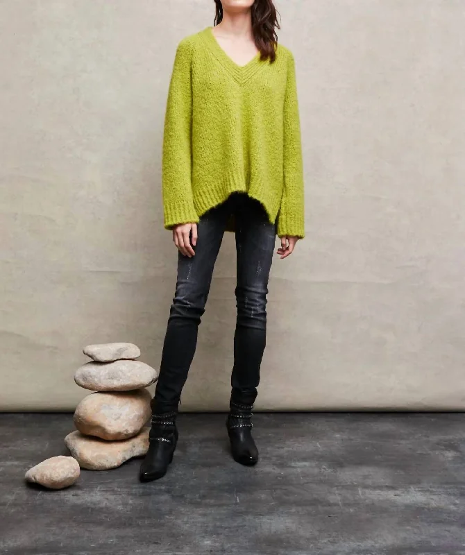 Ero Sweater In Lime Green