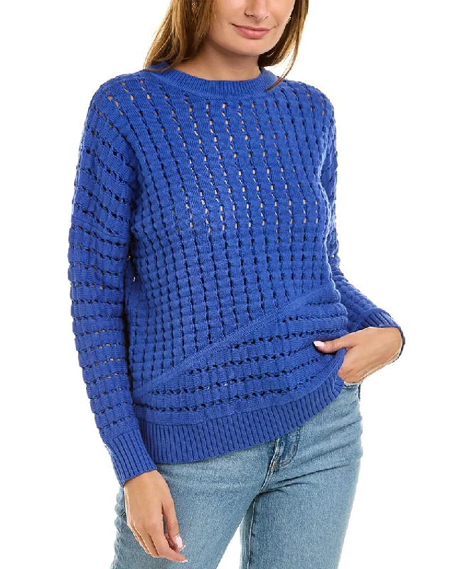 Forte Cashmere Open Stitch Sweater