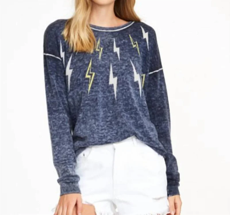 Lightening Bolt Sweater In Inked