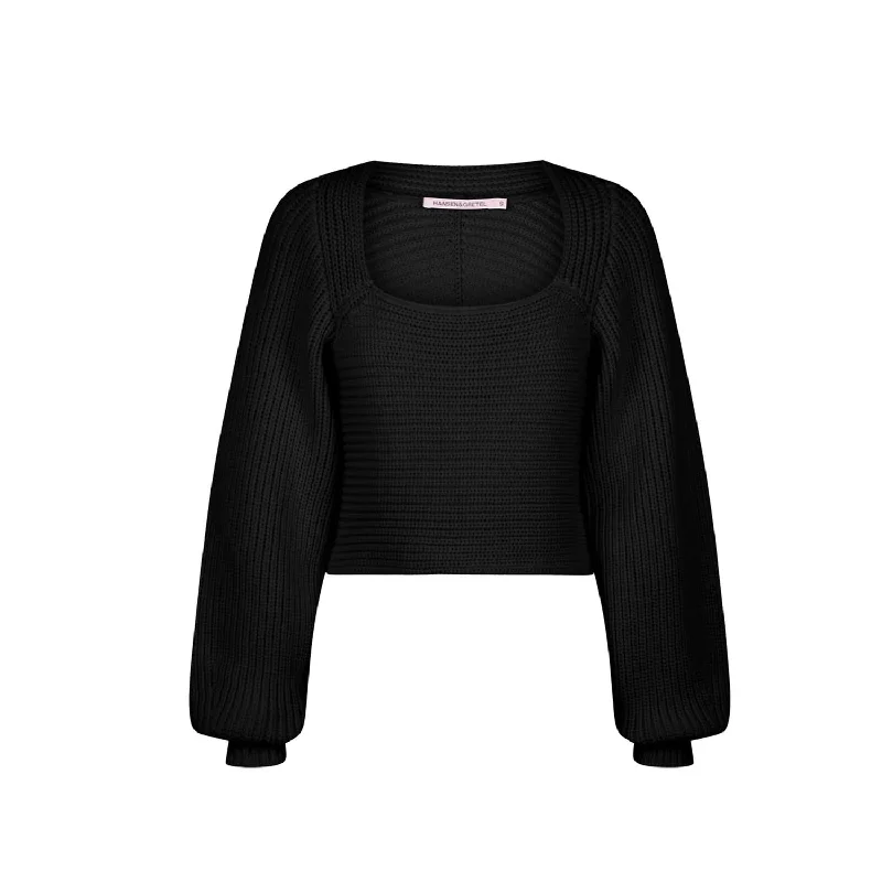 Women's Bruna Ribbed Sweater In Black