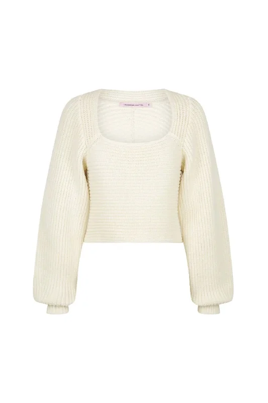 Women's Bruna Ribbed Sweater In Ivory