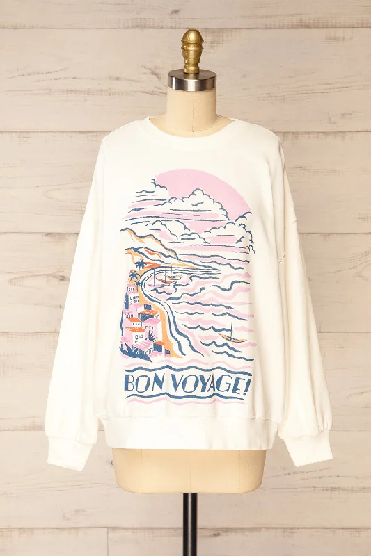 Akrotiri | Overzised "Bon voyage!" Sweatshirt