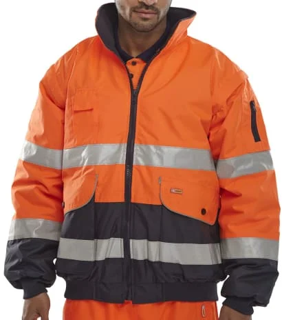 Europa Two Tone Hi Vis Bomber Jacket/Bodywarmer (removable Sleeves) En471 -Beeswift EBJ