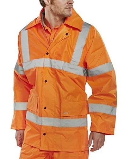 BSeen Lightweight Hi Vis Waterproof Jacket En471 Beeswift Tj8