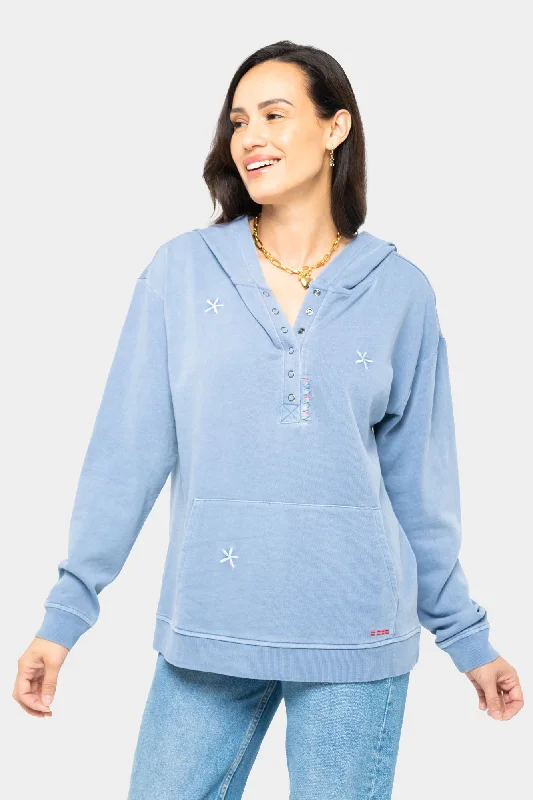 Embroidered Pull Over French Terry Sweatshirt