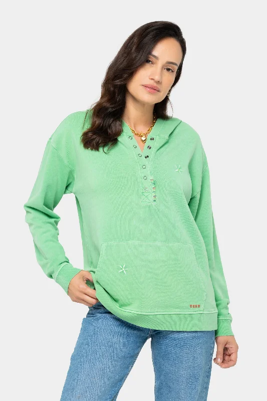 Embroidered Pull Over French Terry Sweatshirt