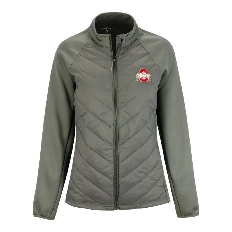 Ladies Ohio State Buckeyes Full Zip Altitude Primary Jacket