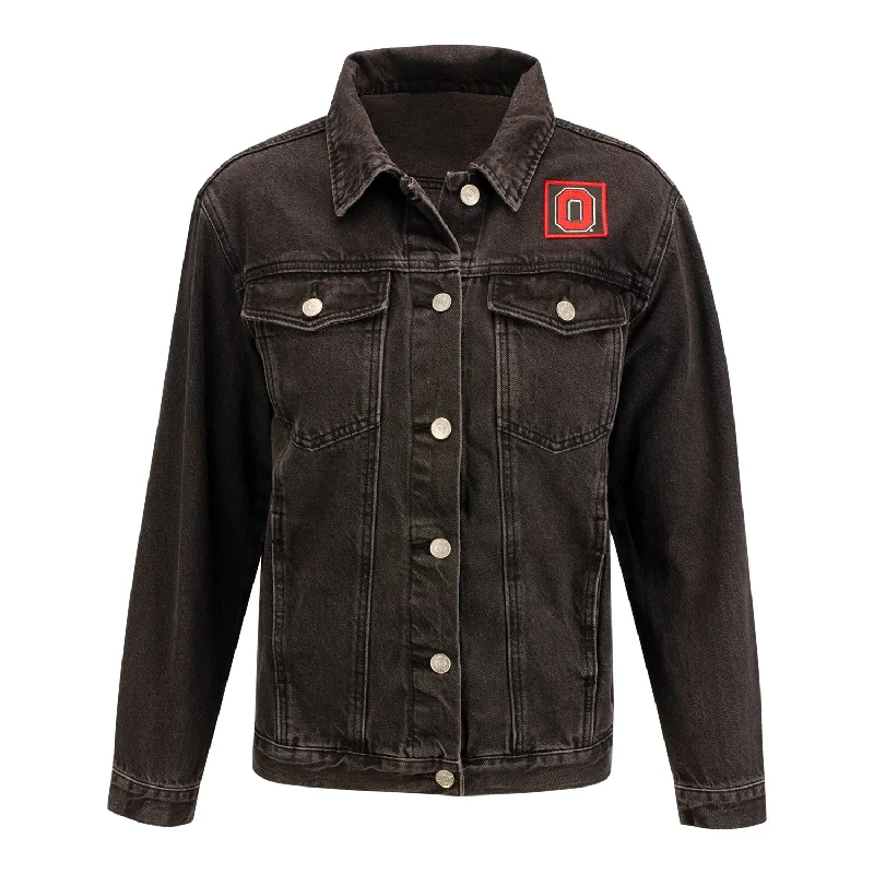 Ladies Ohio State Buckeyes Denim Ohio Jacket