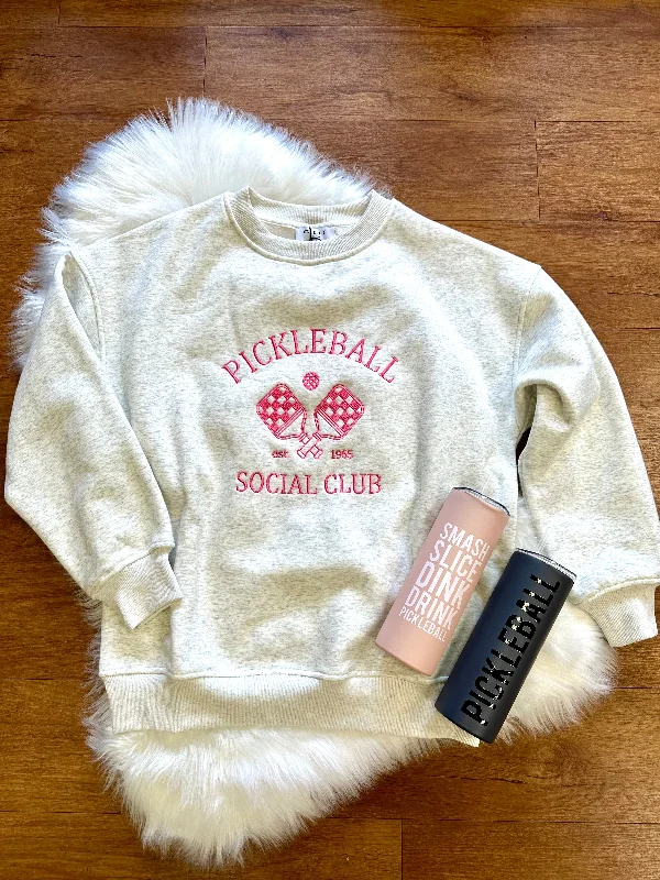 Pickleball Social Club Embroidered Sweatshirt | Boutique Elise