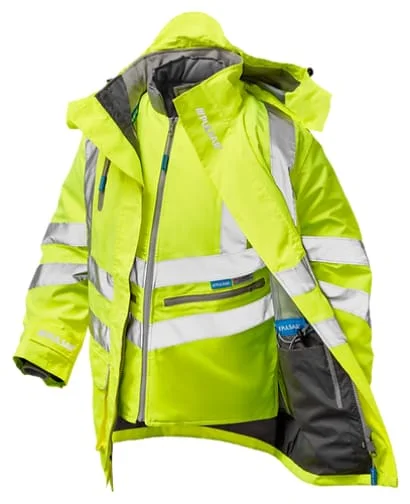 PULSAR Hi Vis  7-in-1 Interactive Storm Coat & Bodywarmer-P487