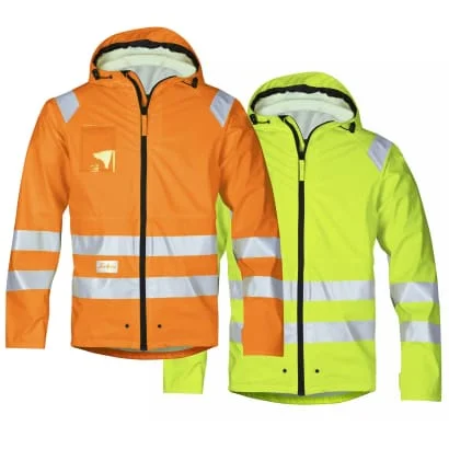 Snickers 8233 High Visibility Waterproof Breathable Work Jacket EN343 Class 3 - 8233