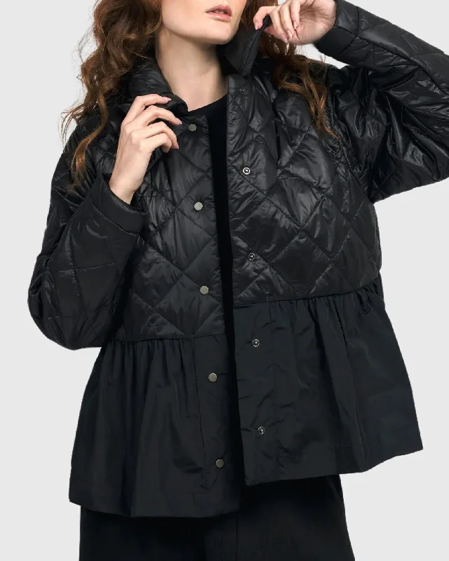 Urban Sarafine Babydoll Jacket, Black