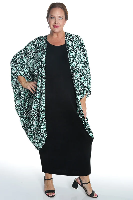 Vikki Vi Green Dream Duster Length Cocoon