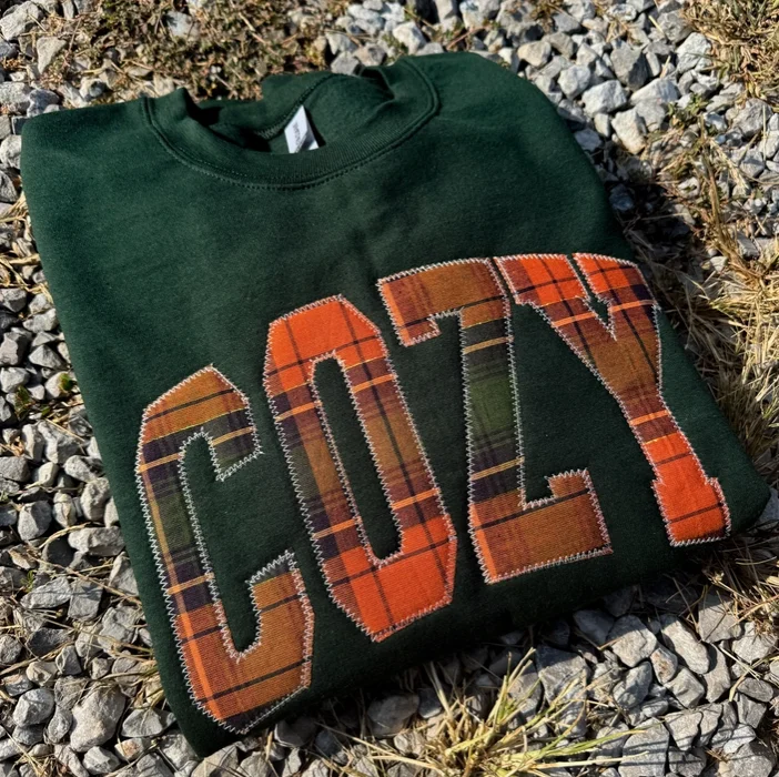 Cozy Season Fall Plaid Graphic Sweatshirt