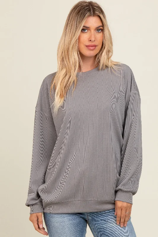 Grey Drop Shoulder Sweatshirt