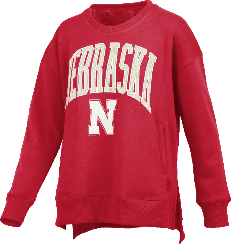 Women's Nebraska Huskers Venice Cozy Fleece Sweatshirt