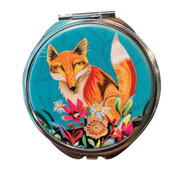 Allen Designs Fox and Flowers Pill Box