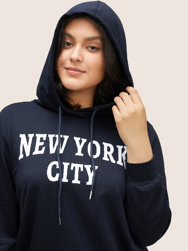 Graphic Area Letter Hooded Sweatshirt