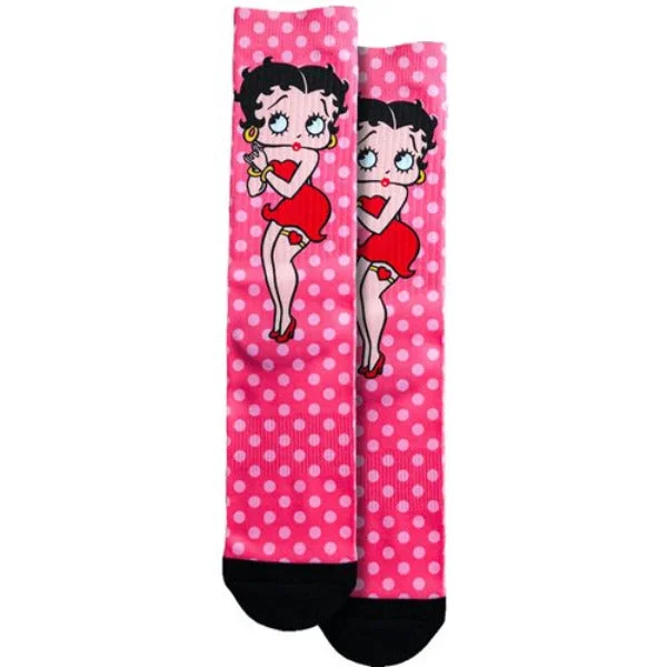 Betty Boop Pink Polka Dot Socks