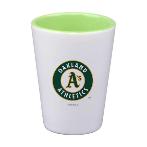 MLB Oakland A's 2oz Inner Color Ceramic Shot