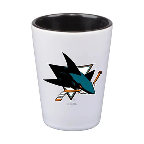 NHL San Jose Sharks 2oz Inner Color Ceramic Shot