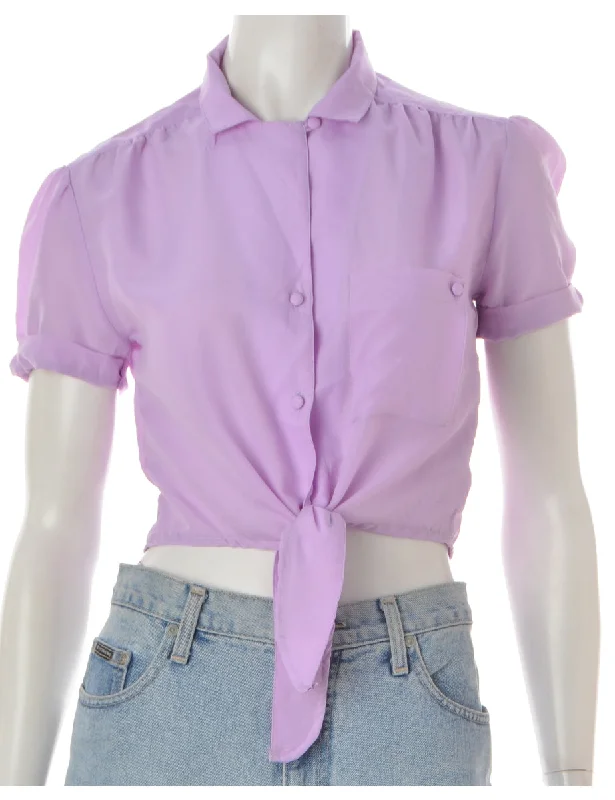 Label Lilac Tie Front Blouse