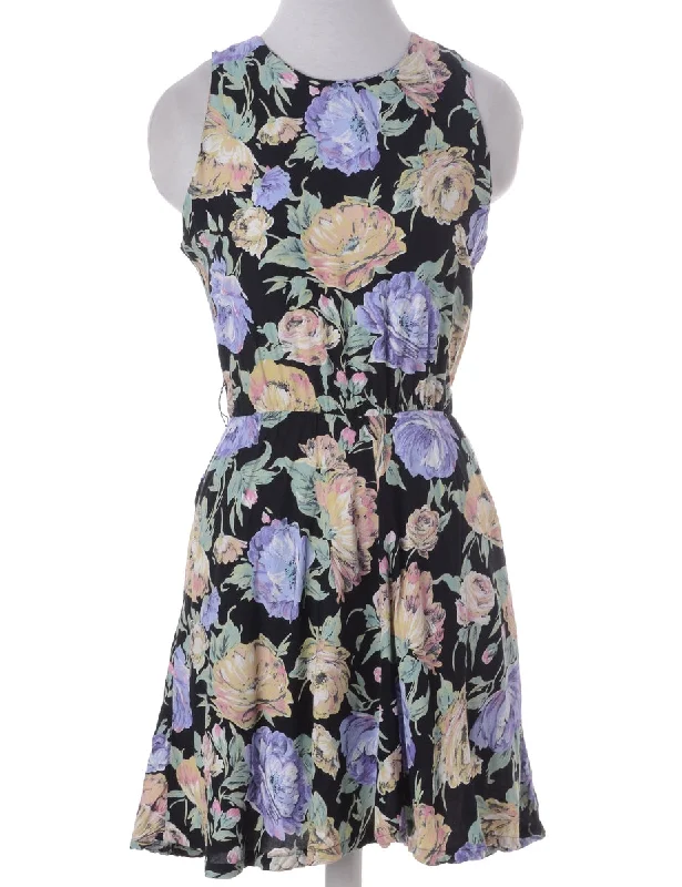 Label Floral Short Dress