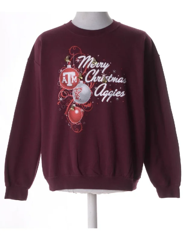 Label Christmas Sweatshirt With Bells