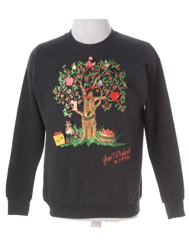 Label Christmas Sweatshirt With Bells