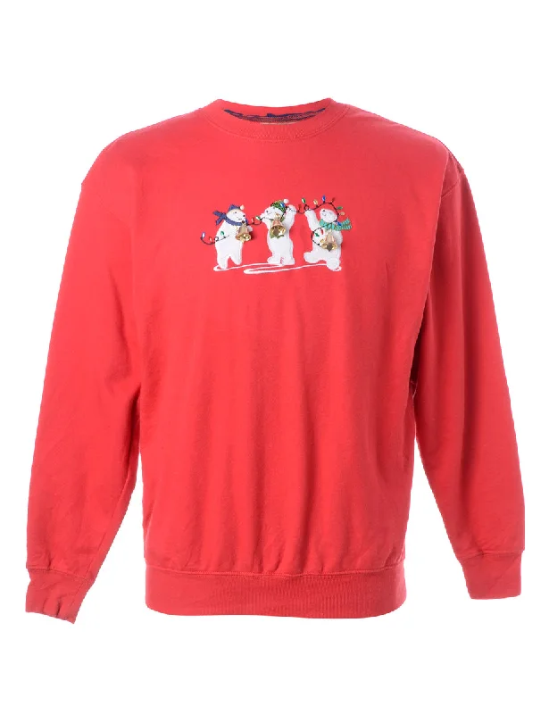 Label Christmas Sweatshirt With Bells