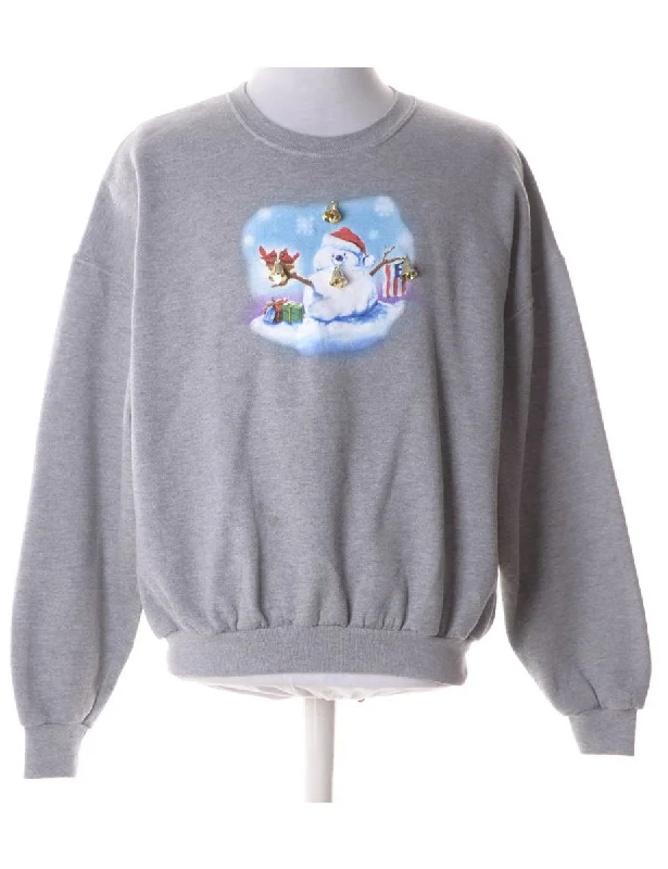 Label Christmas Sweatshirt With Bells