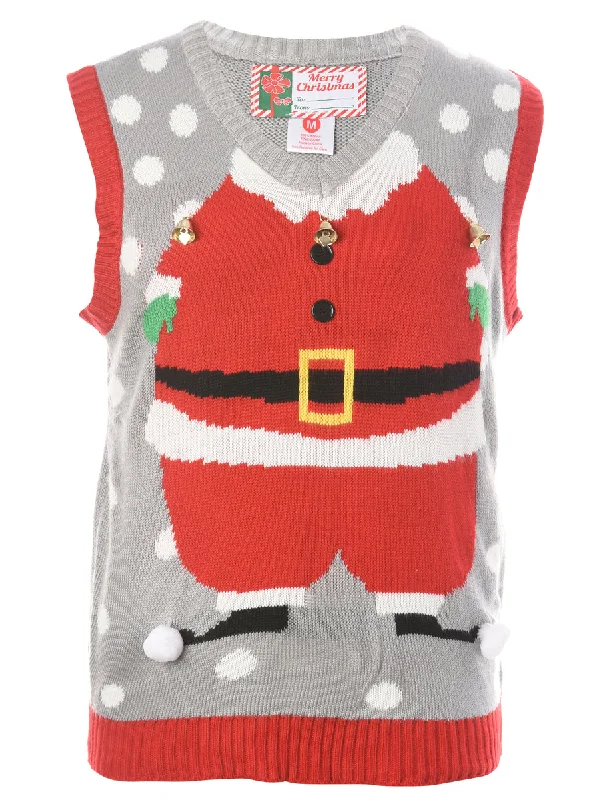 Label Christmas Vest With Bells - M