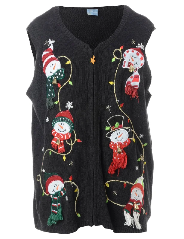 Label Christmas Vest With Bells