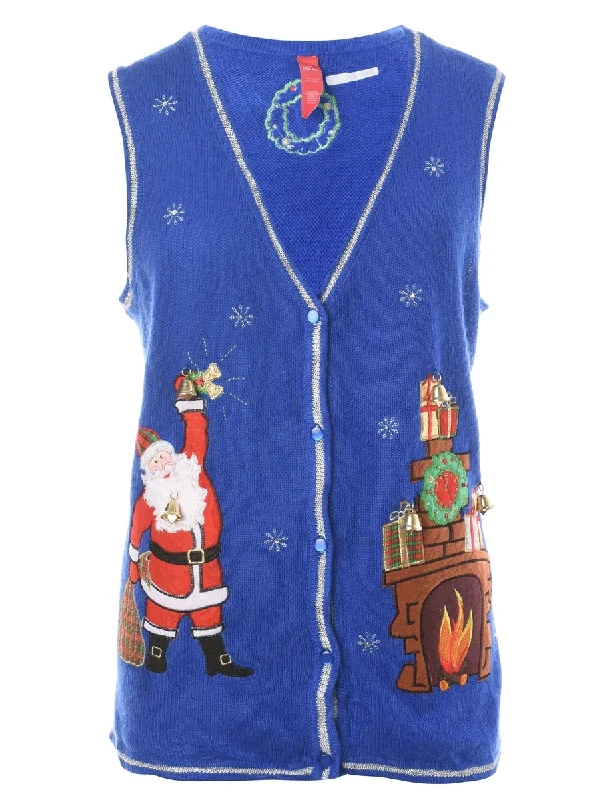 Label Christmas Vest With Bells - L