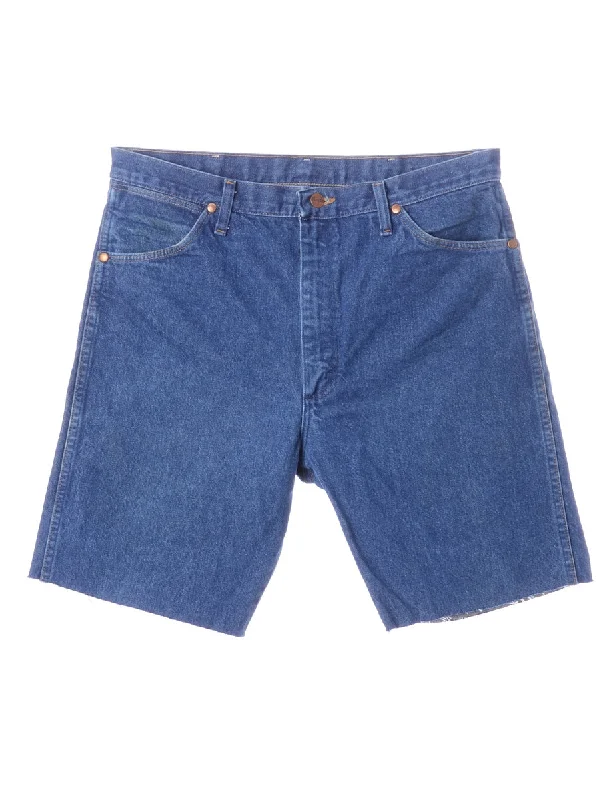 Label Cut Off Denim Shorts