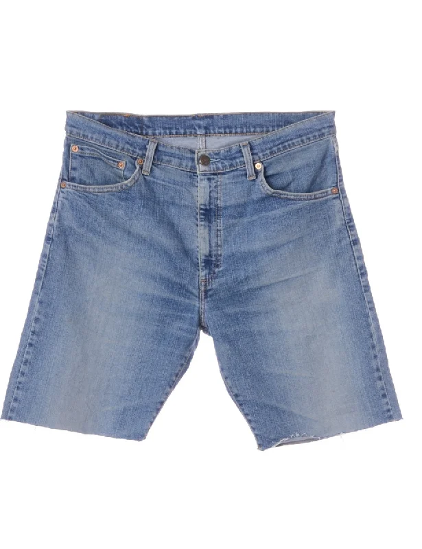 Label Cut Off Denim Shorts