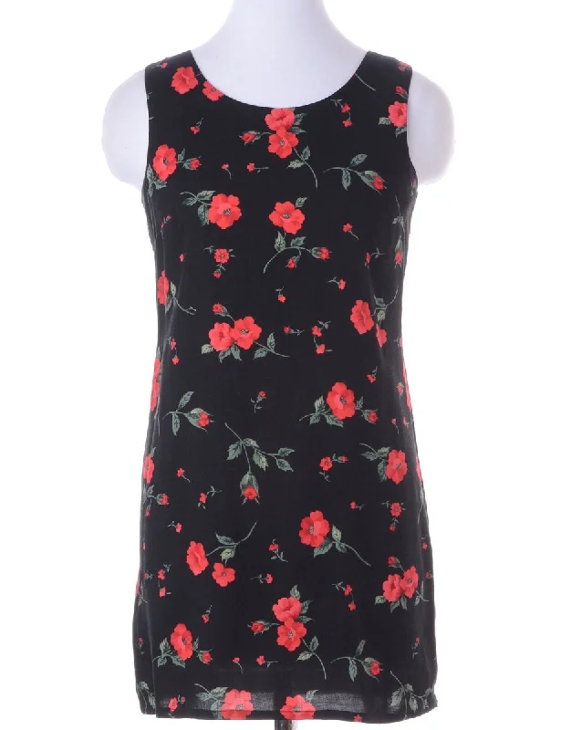 Label Floral Short Dress