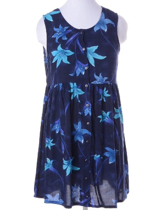 Label Floral Short Dress