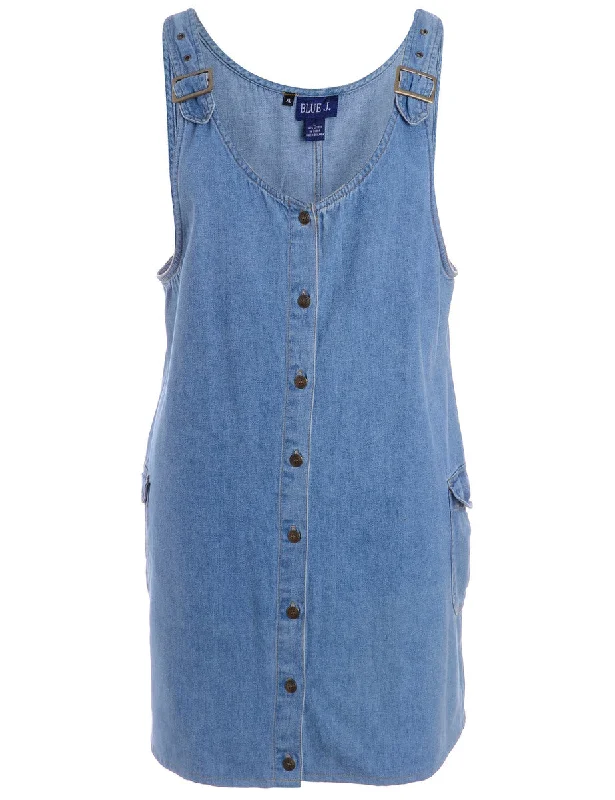 Label Heather Shortened Denim Dress