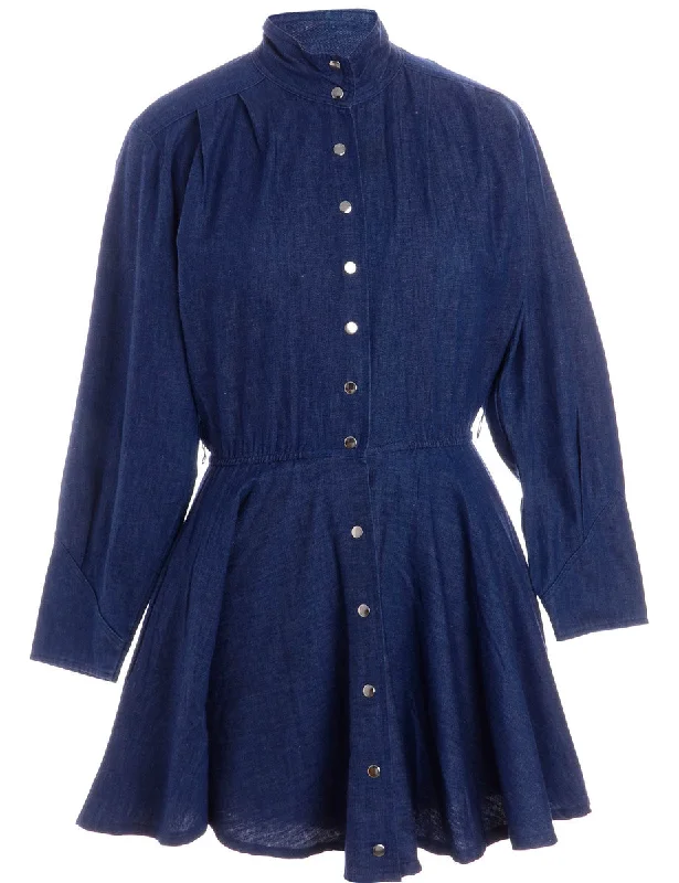 Label Heather Shortened Denim Dress