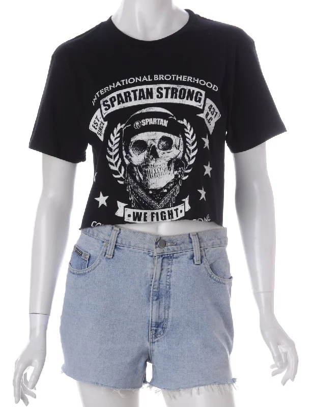 Label Kim Printed Cropped Tee