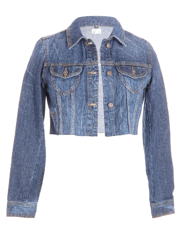 Label Kylie Raw Edge Cropped Denim Jacket