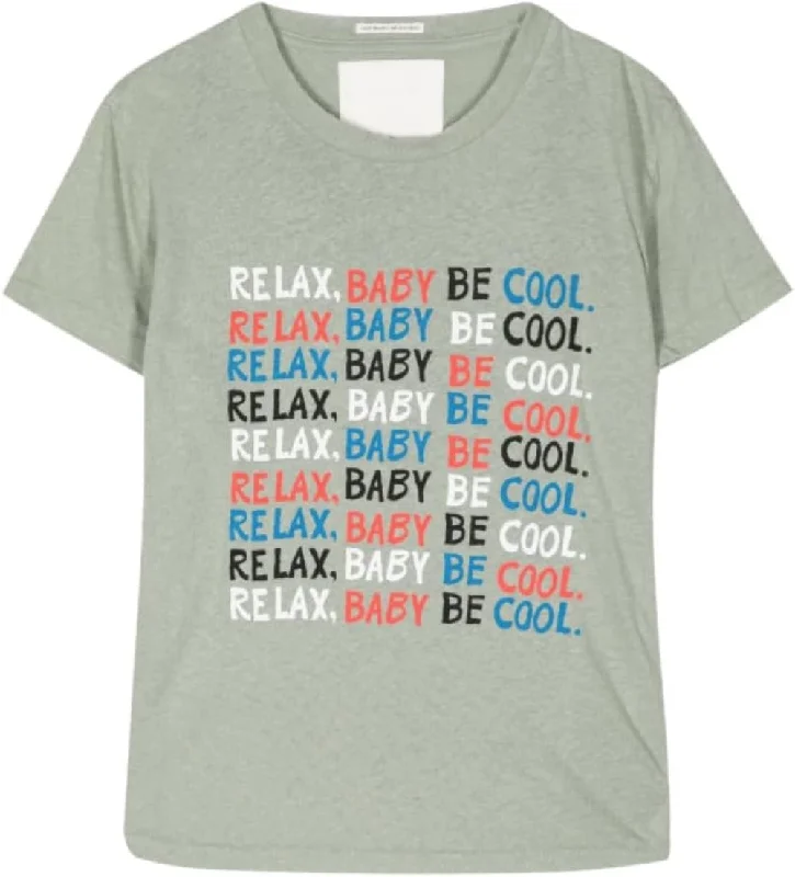 MOTHER Women's The Sinful Short Sleeve T-Shirt, Relax Baby Be Cool