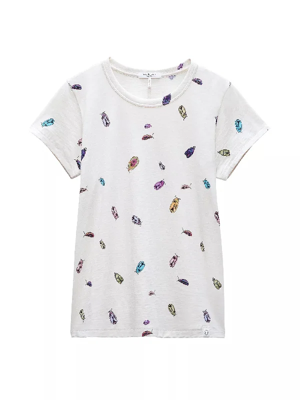 Rag & Bone Women's Beetle Print Short Sleeve T-Shirt, Beige