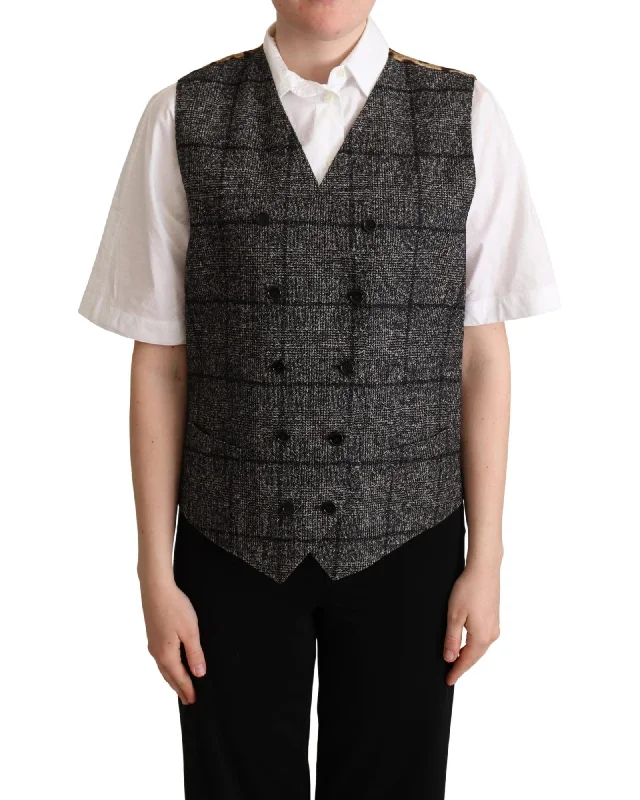 Dolce & Gabbana  Men's Double Breasted Plaid Vest