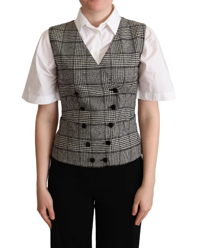 Dolce & Gabbana  Women's Plaid Double-Breasted Vest