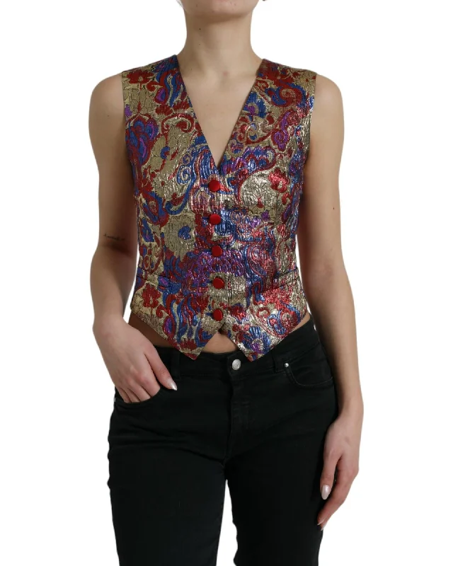 Dolce & Gabbana  Women's Multicolor Brocade Vest