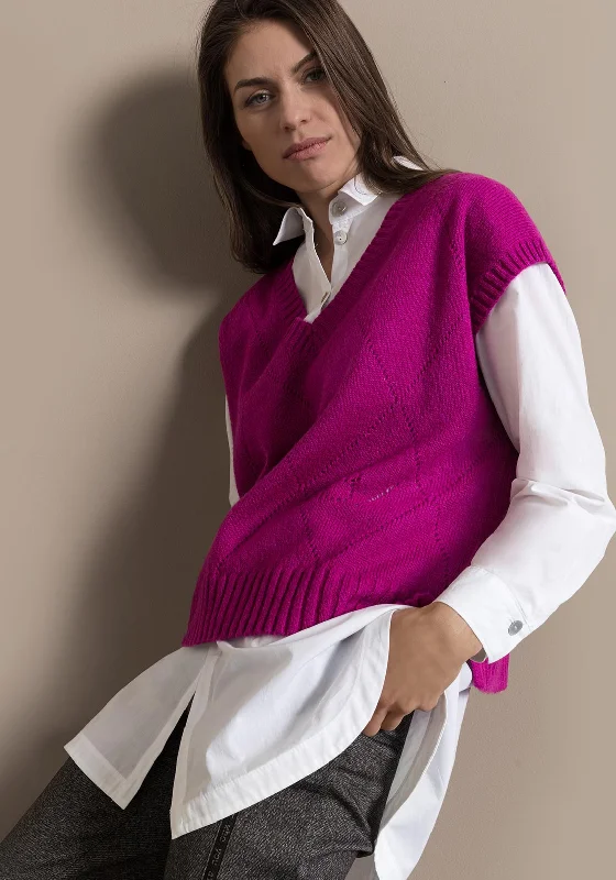 Bianca Olly Knit Vest, Fuchsia