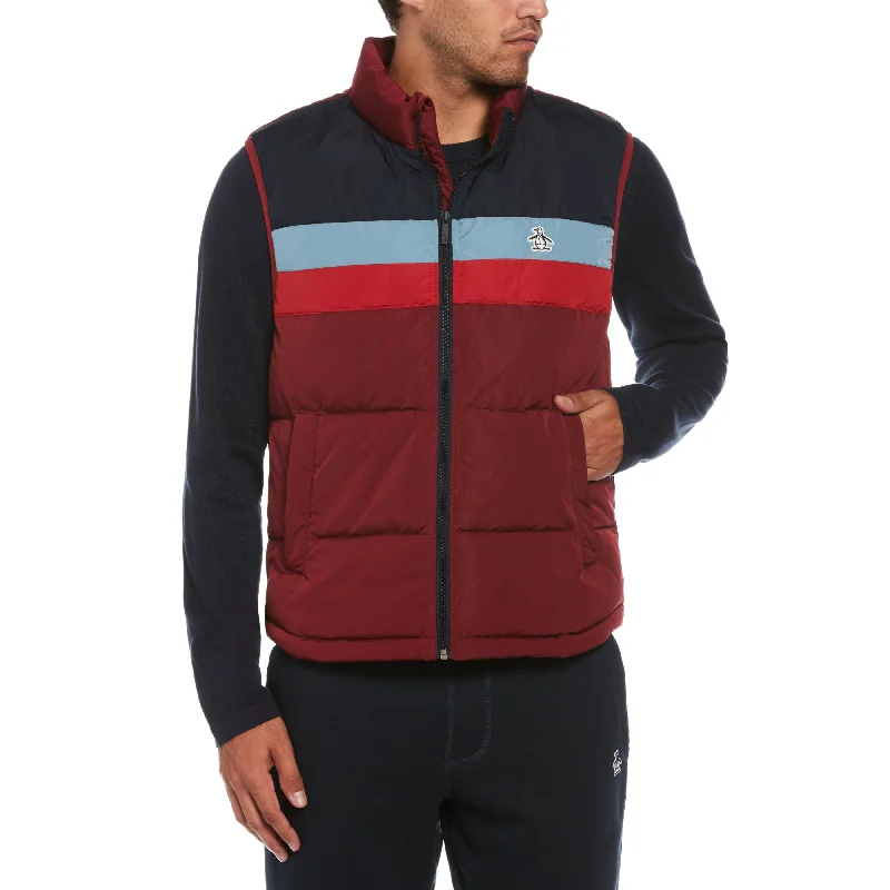 Color Block Puffer Vest